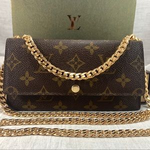 LOUIS VUITTON Vintage Monogram Wallet on Chain